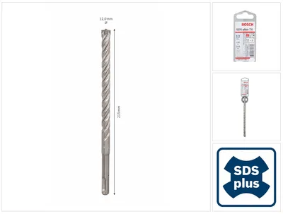 Produktbild von Bosch Hammerbohrer SDS-plus 2608576150 SDS-plus-7X 12,0x215/150mm 4-Schneider