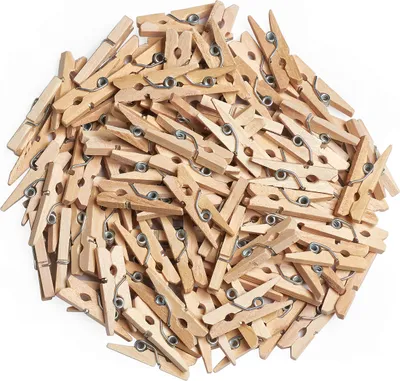 Produktbild von VBS XXL Mini-Holzklammern "2 cm", 100 Stück Natur