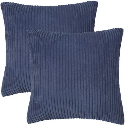 Immagine prodotto di Copridivano in velluto, set da 2, blu navy, 50x50 cm