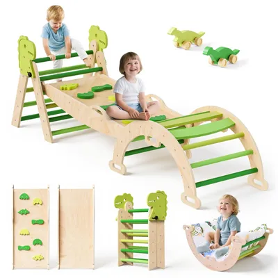 Image de Structure d'escalade pour jeunes enfants, ensemble de jeux polyvalent, divertissement intérieur sûr, 9 en 1