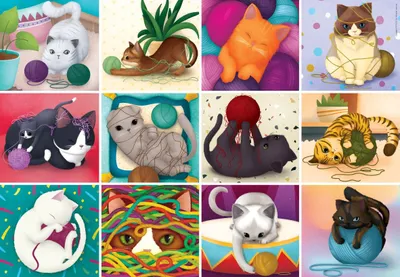 Immagine prodotto di Puzzle D-Toys Gatti, 1000 pezzi, colorato, cartone