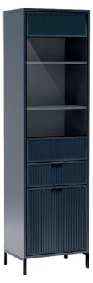 Produktbild von Masseno Vitrinenschrank ZIGO 195,6 x 54,5 cm Modern Wohnzimmer Vitrine mit Tür, Blau