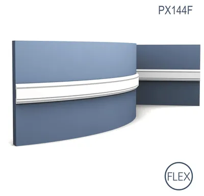 Produktbild von Orac Decor PX144F AXXENT flexible Wandleiste Zierleiste Profilleiste weiß | 2 m