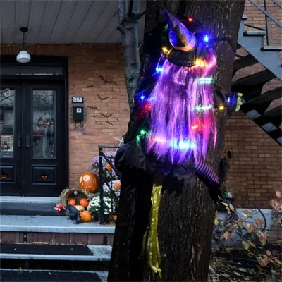 Produktbild von Abstürzende Hexe in Baum Halloween-Dekorationen mit LED