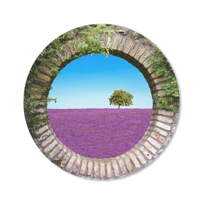 Produktbild von MuchoWow® Mauspad Mousepad Lavendel - Ausblick - Blumen - Sommer 20x20 cm - Mousepads - Maus Mat - Pad - Mausunterlage - Schreibtischmatte