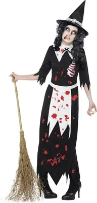Produktbild von Smiffys Damen Zombie Hexe Kostüm für Halloween Party, Karneval und Fasching, Größe M