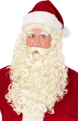 Produktbild von Weihnachtsmann-Set Perücke, Bart, Schnurrbart und Augenbrauen