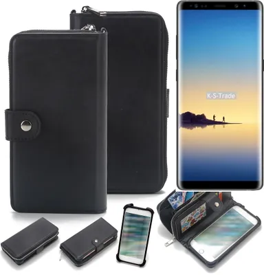 Produktbild von K-S-Trade 2in1 Handyhülle Schutzhülle kompatibel mit Samsung Galaxy Note 8 Duos  & Portemonnee Cover Handy Hülle Case Etui Geldbörse Wallet