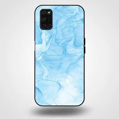 Zdjęcie produktu dla Smartphonica Etui na telefon do OPPO A52 / A72 4G / A92 z marmurowym nadrukiem - Etui z TPU z marmurowym wzorem - Jasnoniebieski