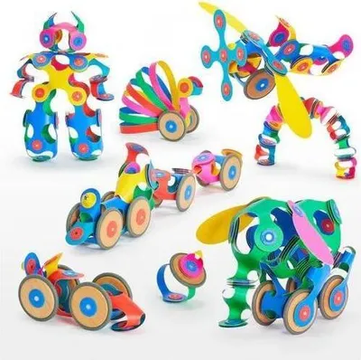 Produktbild von Clixo magnetisches Bauspiel – Modelle mit Rädern (72 Teile)