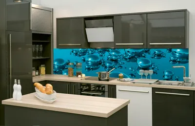 Produktbild von Küchenrückwand Folie selbstklebend TROPFEN 260 x 60 cm - Klebefolie - Dekofolie - Spritzschutz für Küche -