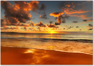 Produktbild von Tulup® Glas-Bild - 100 x 70 - Wandbild aus Glas - Wandkunst - Wandbild hinter gehärtetem Sicherheitsglas - Landschaften - Sonnenuntergang - Orange