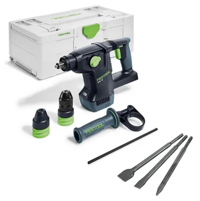 Produktbild von Festool Akku Kombihammer KHC 18 EB-Basic 577447 + Müllner Meißelsatz 230mm 3tlg