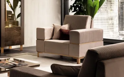 Obrázek produktu pro Design křeslo Pohovka 1 Sedací televizní salonek Chaise Sofa arredoclassic