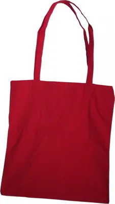 Produktbild von 1 Baumwolltragetasche Stofftasche rot 38x42 langer Henkel