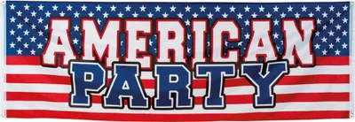 Produktbild von Polyester Banner“American Party“