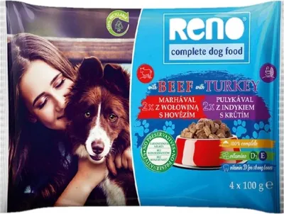 Obrázok produktu pre Reno Kapsičky pre psov 4x100g (2xmorčací, 2xhovädzí)