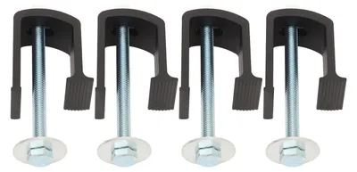 Image de 4 jeux de pinces pour coffre d'outils de camion, en aluminium résistant à la rouille, avec une longue durée de vie, pour fixer des charges dans les véhicules, de couleur noire