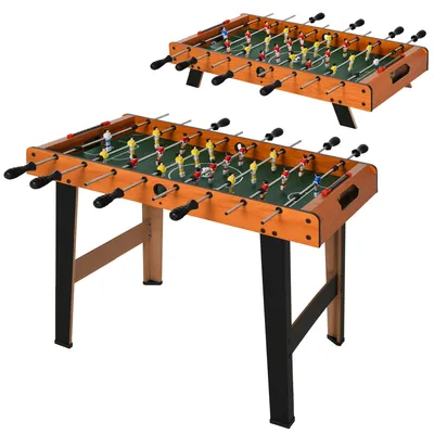 Produktbild von Tischkicker Kickertisch mit Edelstahlstangen, Für Kinder und Erwachsene, 84,5x40x61,2 cm, Schwarz