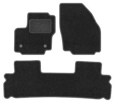 Produktbild von Velours-Fußmatten für Ford S-MAX MK1 2012-2015 (Minivan) – 4-tlg, Graphit, passgenau – Wielganizator LUX