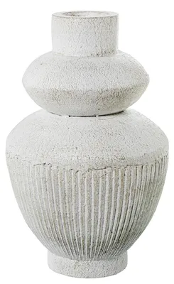 Keramik-Vase, weiß, 29 x 29 x 46 cm