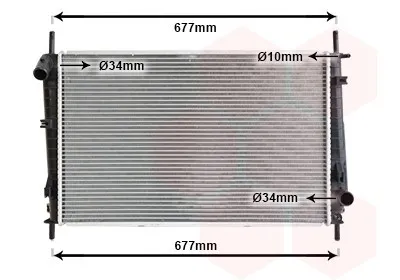 Produktbild von VAN WEZEL 18002336 Kühler Wasserkühler Motorkühler für FORD MONDEO III Kombi (BWY) MONDEO III (B5Y) MONDEO III Stufenheck (B4Y)