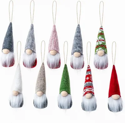 10er-Set Weihnachtswichtel-Anhänger für den Weihnachtsbaum
