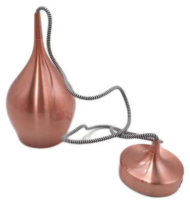 Zdjęcie produktu dla Wibrująca 1-światłowa lampa wisząca w kolorze miedzi Ø12 cm E14