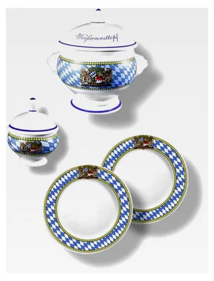 Produktbild von 4-teiliges Weißwurst-Set mit Rautenrand