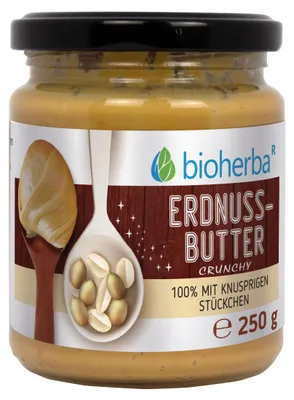 Produktbild von Bioherba Erdnussbutter Crunchy mit knusprigen Stückchen 250 g