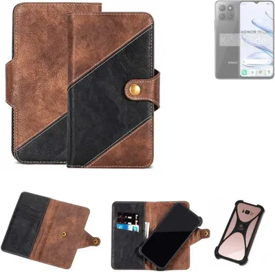 Produktbild von K-S-Trade Handyhülle Schutzhülle Bookstyle Case kompatibel mit Honor 70 Lite Klapphülle Cover Hülle Schutztasche 1x