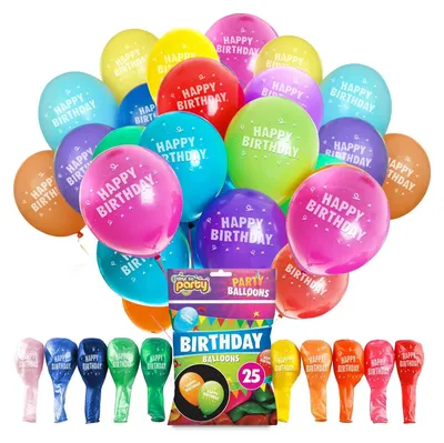 Obrázek produktu pro Balónky Narozeninové dekorace pro narozeniny Barevné tištěné HAPPY BIRTHDAY