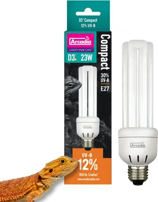 Produktbild von ARCADIA Kompaktlampe D3+ Wüste (UVB 12%) 23W E27
