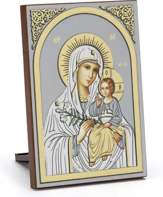 Produktbild von Ikone Nicht Verwelkende Blume Holz 6x8,5cm christlich 11073