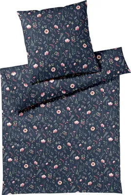Produktbild von elegante Mako-Jersey Bettwäsche-Garnitur Sorbet Jersey Farbe Nachtblau Größe 155x220+40x80