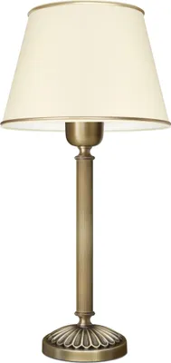 Produktbild von Messing Tischleuchte italienische Messinggussteile Lampenschirm Ecru H42cm Ø20cm E27 Goldpatina 60W Schreibtisch waschbarer Schirm