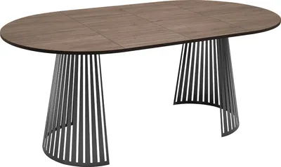 Produktbild von MIRJAN24 Tisch Cone 120, Esszimmer Tisch, Beine aus Stahl (Farbe: Schwarz / Eiche Craft Gold)
