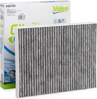 Produktbild von VALEO 698768 Innenraumfilter Pollenfilter für VW Transporter V Bus (7HB, 7HJ, 7EB, 7EJ, 7EF, 7EG, 7HF, 7EC) Aktivkohle