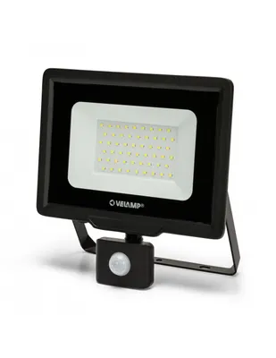 Produktbild von Velamp PADLIGHT5, 50W IP44 SMD LED Strahler, schwarz 4000K. Mit IR