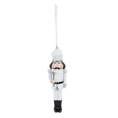Produktbild von Clayre & Eef Weihnachtsanhänger Nussknacker 15 cm Weiß Kunststoff