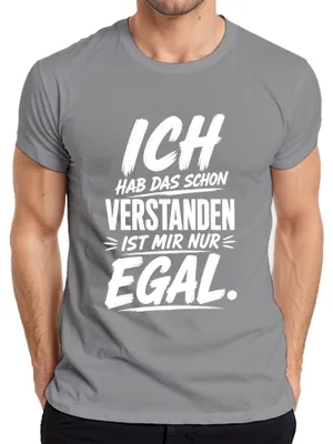 Produktbild von Ich hab das schon verstanden ist mir nur egal Statement Sarkasmus Herren T-Shirt, Grau, L