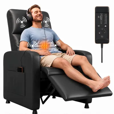 Produktbild von Fernsehsessel Elektrisch mit Liegefunktion, Massagesessel mit Wärmefunktion, Elektrischer Relaxsessel mit Massage, TV Sessel 90°–150° verstellbar