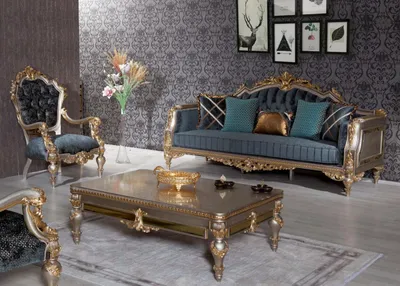 Produktbild von Chesterfield 3 Sitzer Designer Sofa Luxus Polster Sofas Stoff Textil Dreisitzer