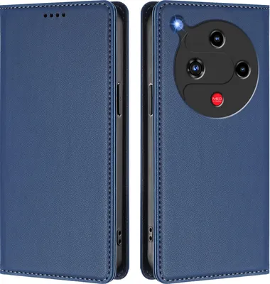 Image de Etui en cuir pour ZTE Nubia Focus 2, étui magnétique en cuirPolyuréthaneavec support Bleu foncé