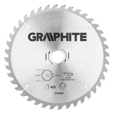 Immagine prodotto di GRAPHITE Lama per sega, widia, 255 x 30 mm, 40 denti