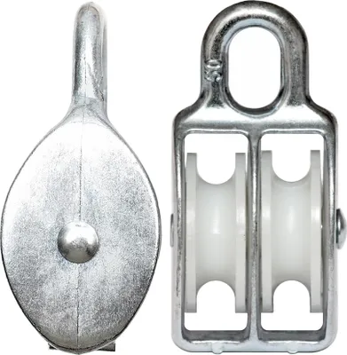 Produktbild von Seilrolle Drahtseilblock Umlenkrolle Blockseilrolle 50 doppelt