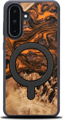 Image de Bewood Housse unique pour Samsung Galaxy A56 5G - Orange avec MagSafe