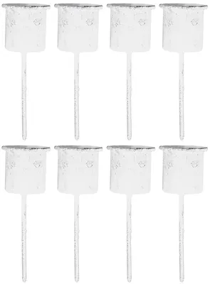 Produktbild von Novaliv 8x Stabkerzenhalter weiß I Kerzenpick 7,1 x Ø 2,8 cm Kerzenstecker mit Spieß für Adventskranz I Kerzenpin Kerzenleuchter I Dekoration Weihnachten