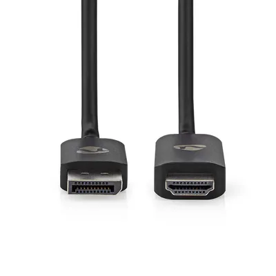 Produktbild von Nedis Displayport-Adapter - DisplayPort Stecker - HDMI Stecker - 8K@30Hz - Vernickelt - Gerade - 1.80 m - Rund - TPE - PVC - Schwarz - Umschlag