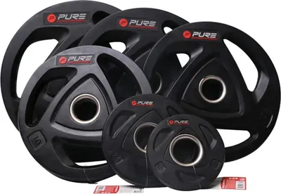 Immagine prodotto di Pure2improve Piastra di peso rivestita in gomma da 1,25 kg Nero 1,25 kg Nero 1,25 kg